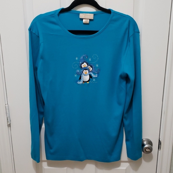 Tops - Blue Penguin Long Sleeve Shirt